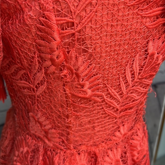 Lovers & Friends Lace Dress Salmon - Picture 9 of 10
